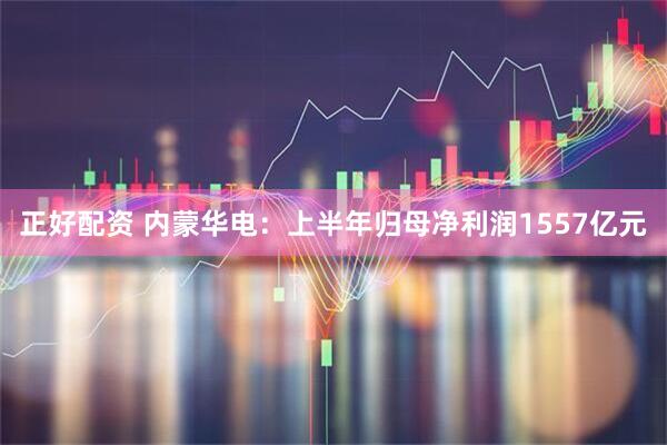 正好配资 内蒙华电：上半年归母净利润1557亿元